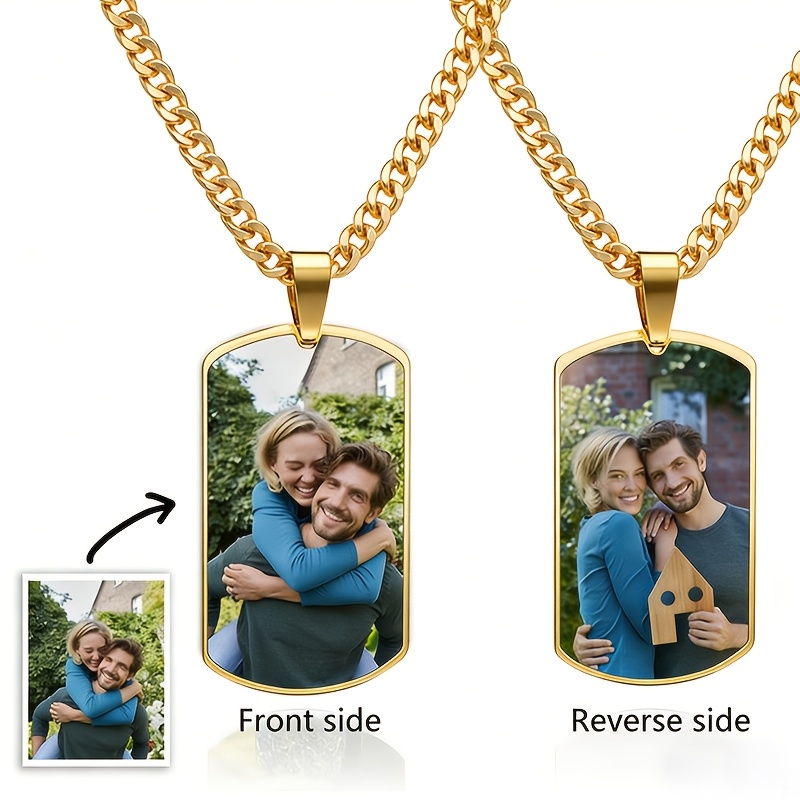 Custom Sunflower Clasp Necklace with Personalized Photo